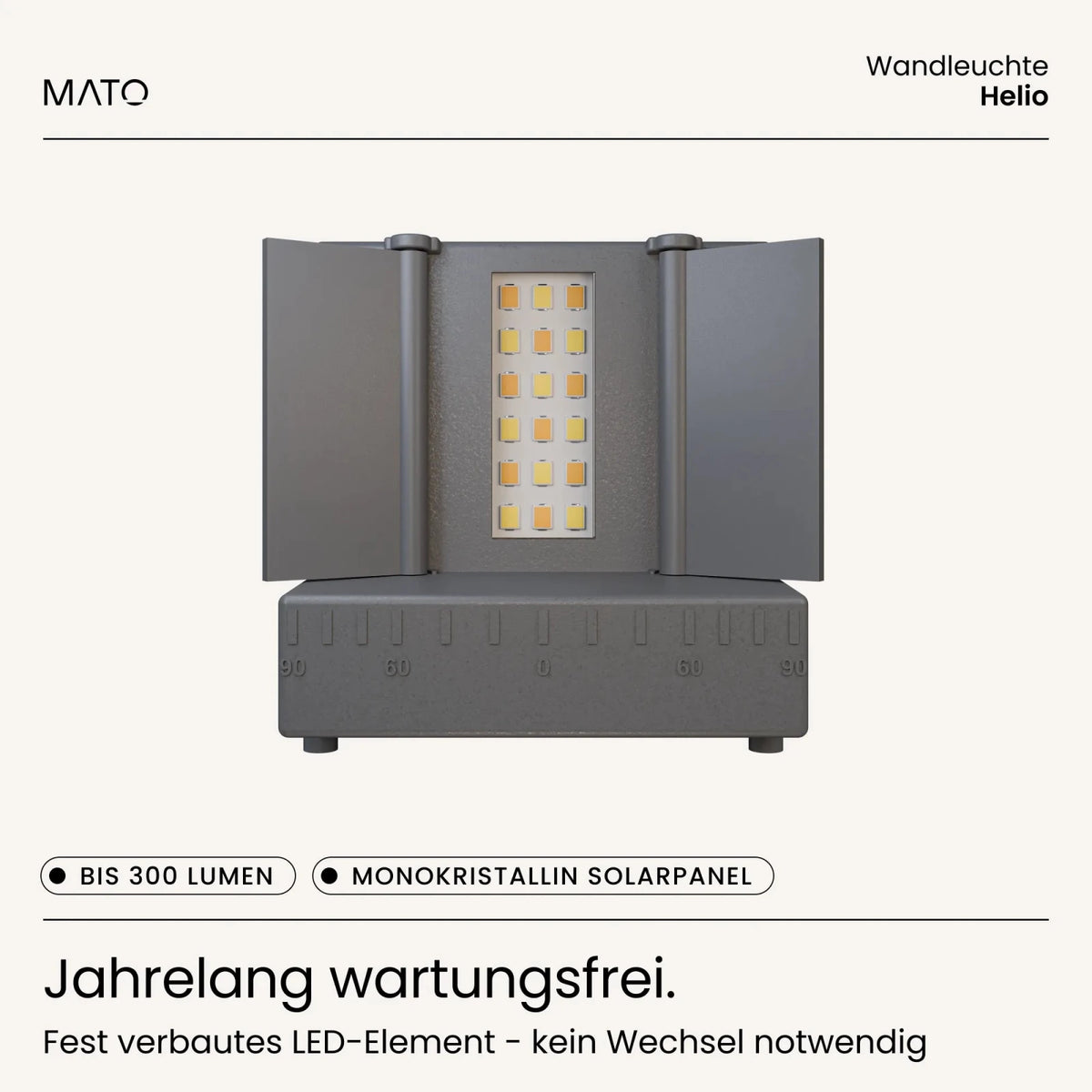Solar Wandleuchte HELIO - MATO