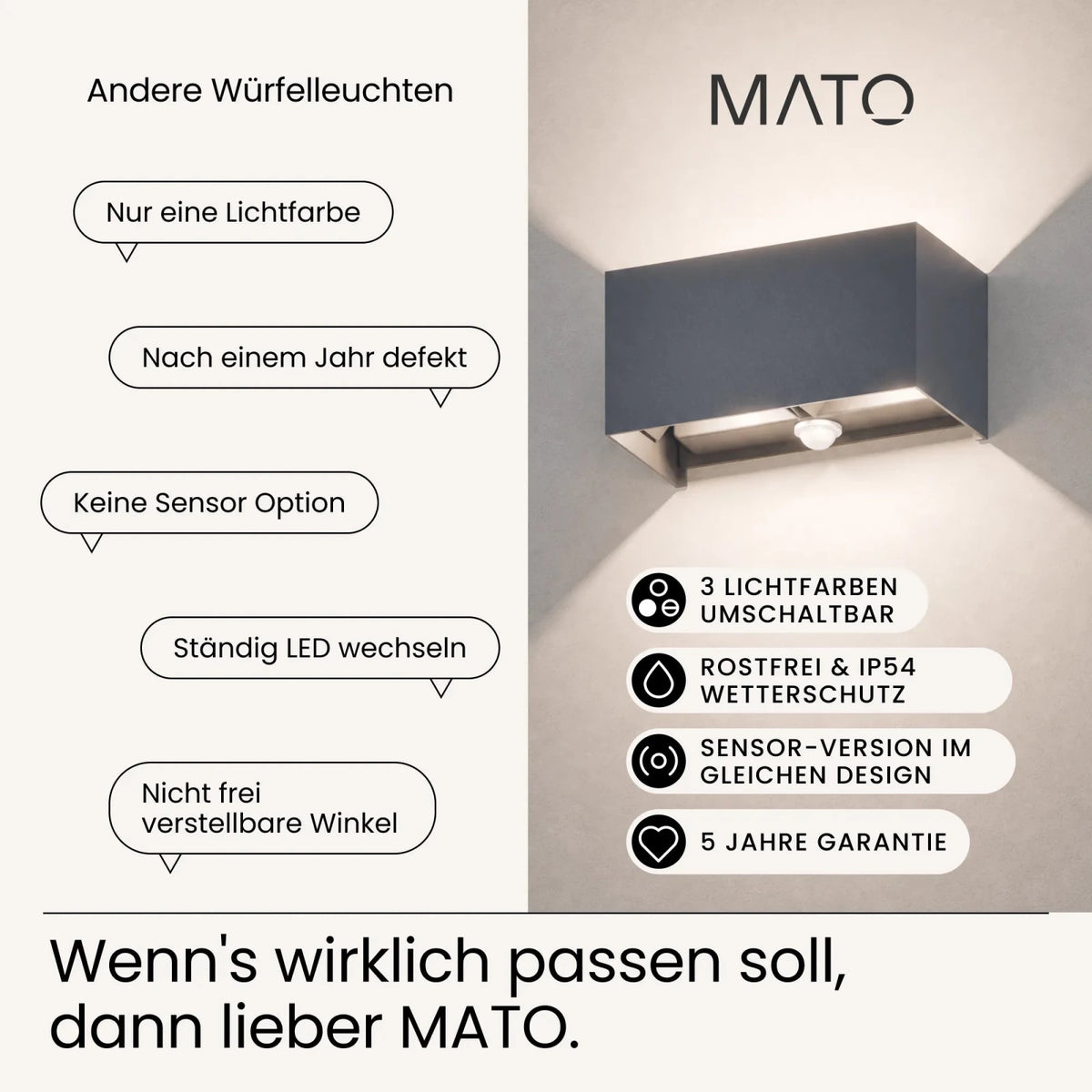 Wandleuchte LUMA-S DUO - MATO