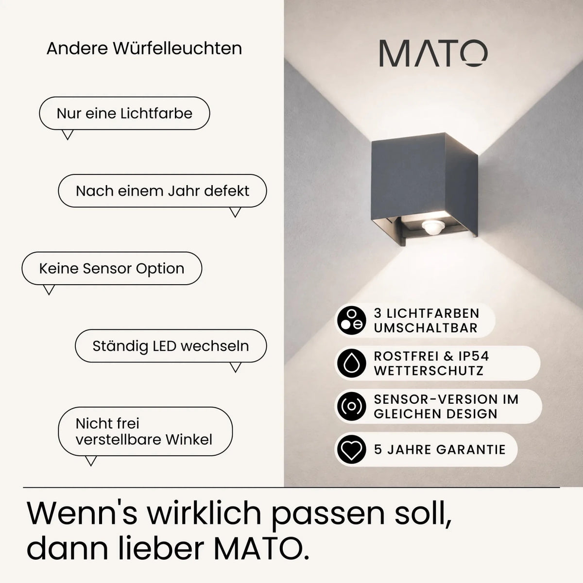 Wandleuchte LUMA-S - MATO