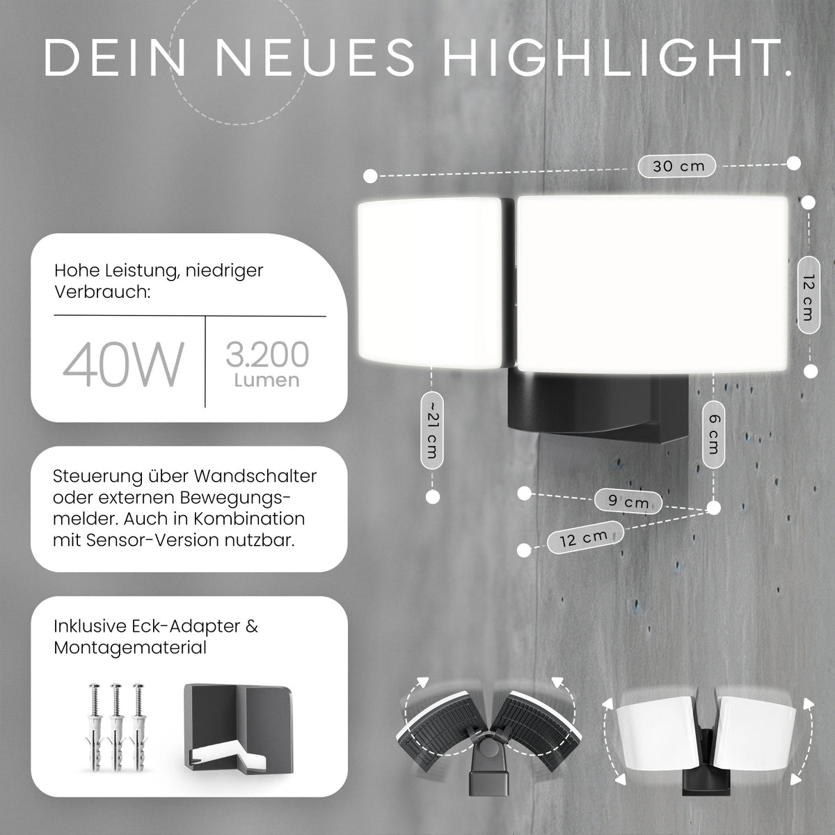 Wandleuchte LUMAX DUO - MATO