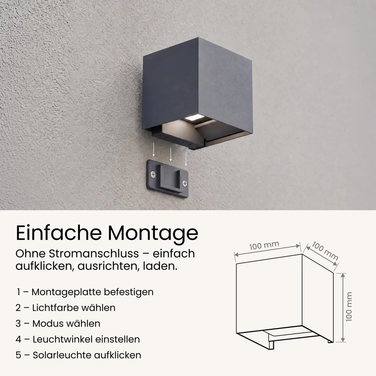 Solar Wandleuchte HELIO - MATO