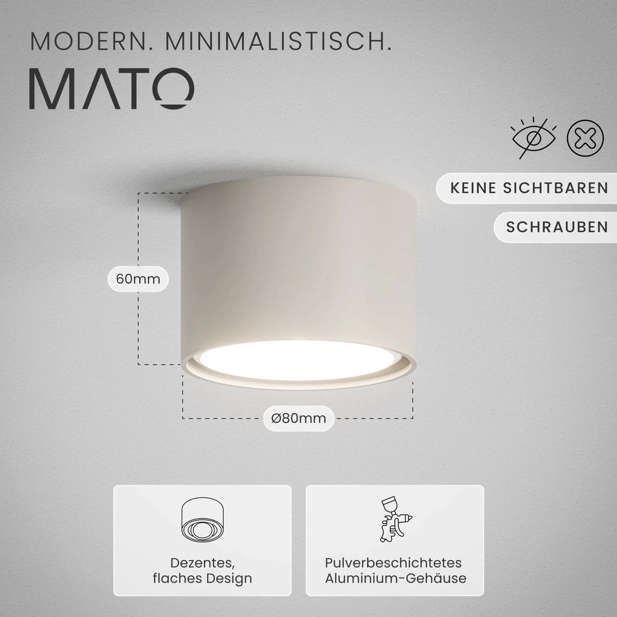 Aufbauspot EVA, GX53 - MATO