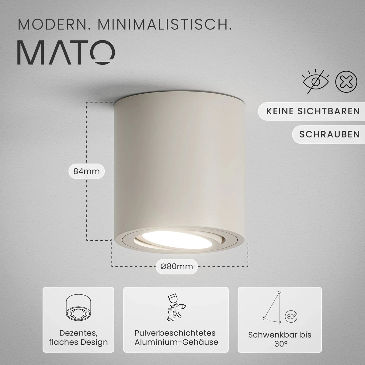 Aufbauspot VIA, GU10 - MATO