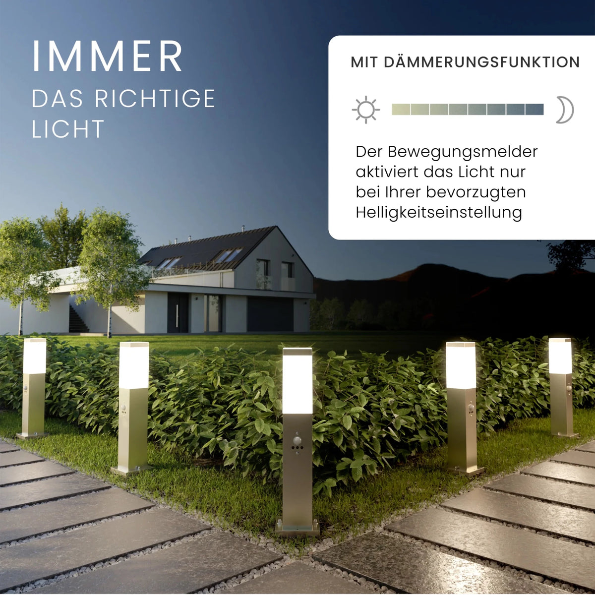 Wegeleuchte TAVO mit Sensor - MATO