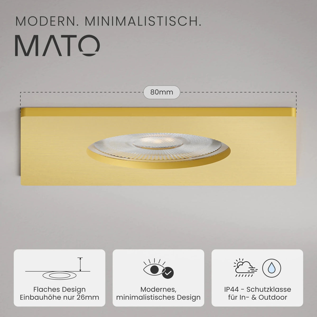 Einbaustrahler TEA, ohne Leuchtmittel - MATO