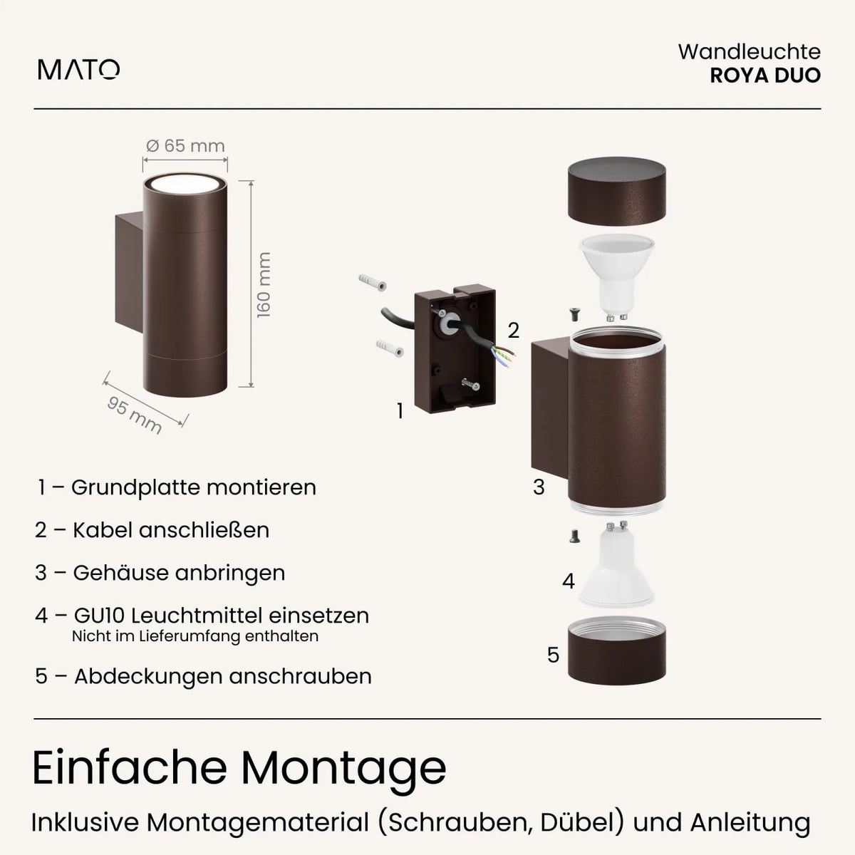 Wandleuchte ROYA DUO - MATO