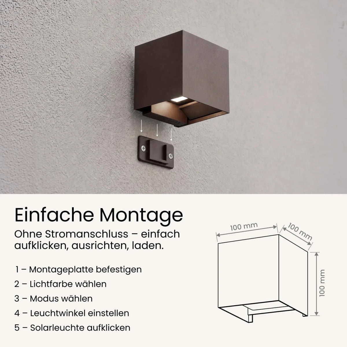 Solar Wandleuchte HELIO - MATO
