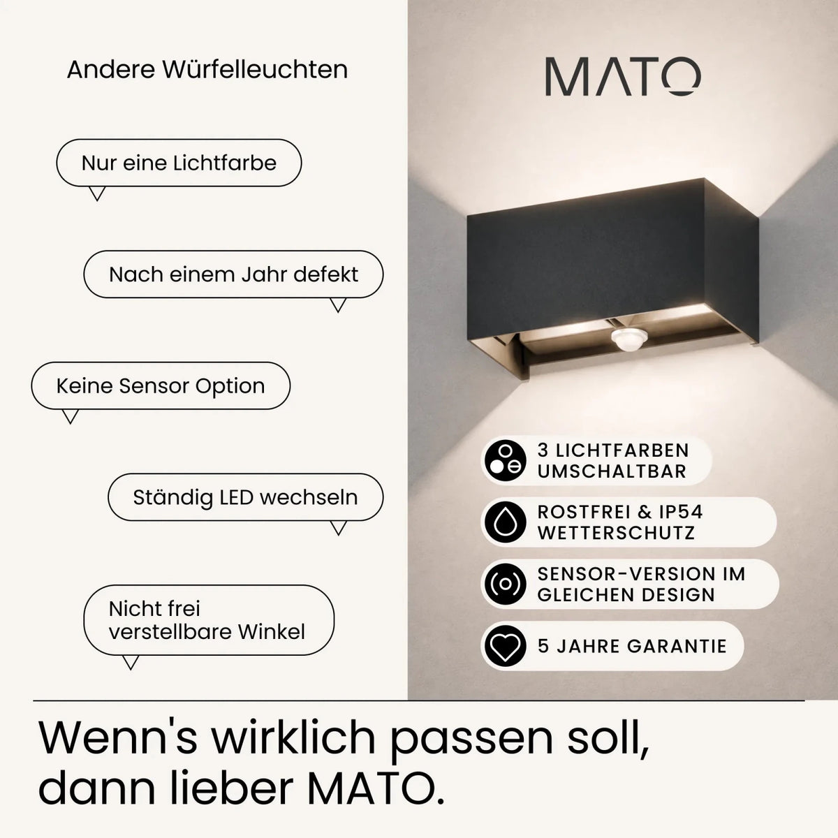 Wandleuchte LUMA-S DUO - MATO