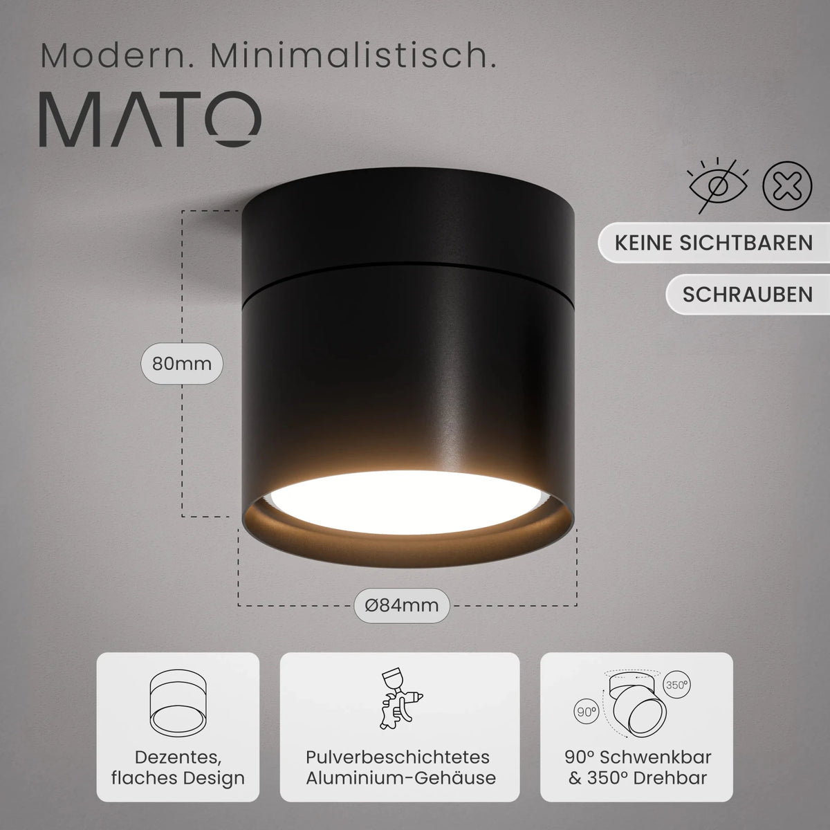 Aufbauspot VARA, GX53 - MATO
