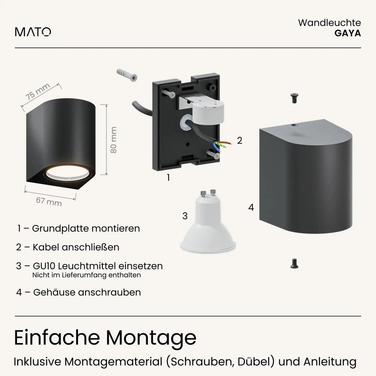 Wandleuchte VAYA - MATO
