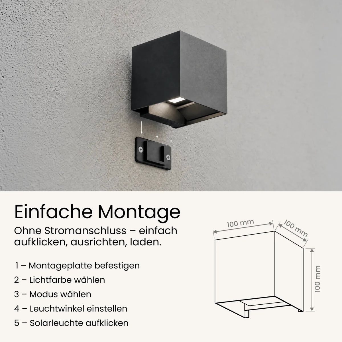 Solar Wandleuchte HELIO - MATO