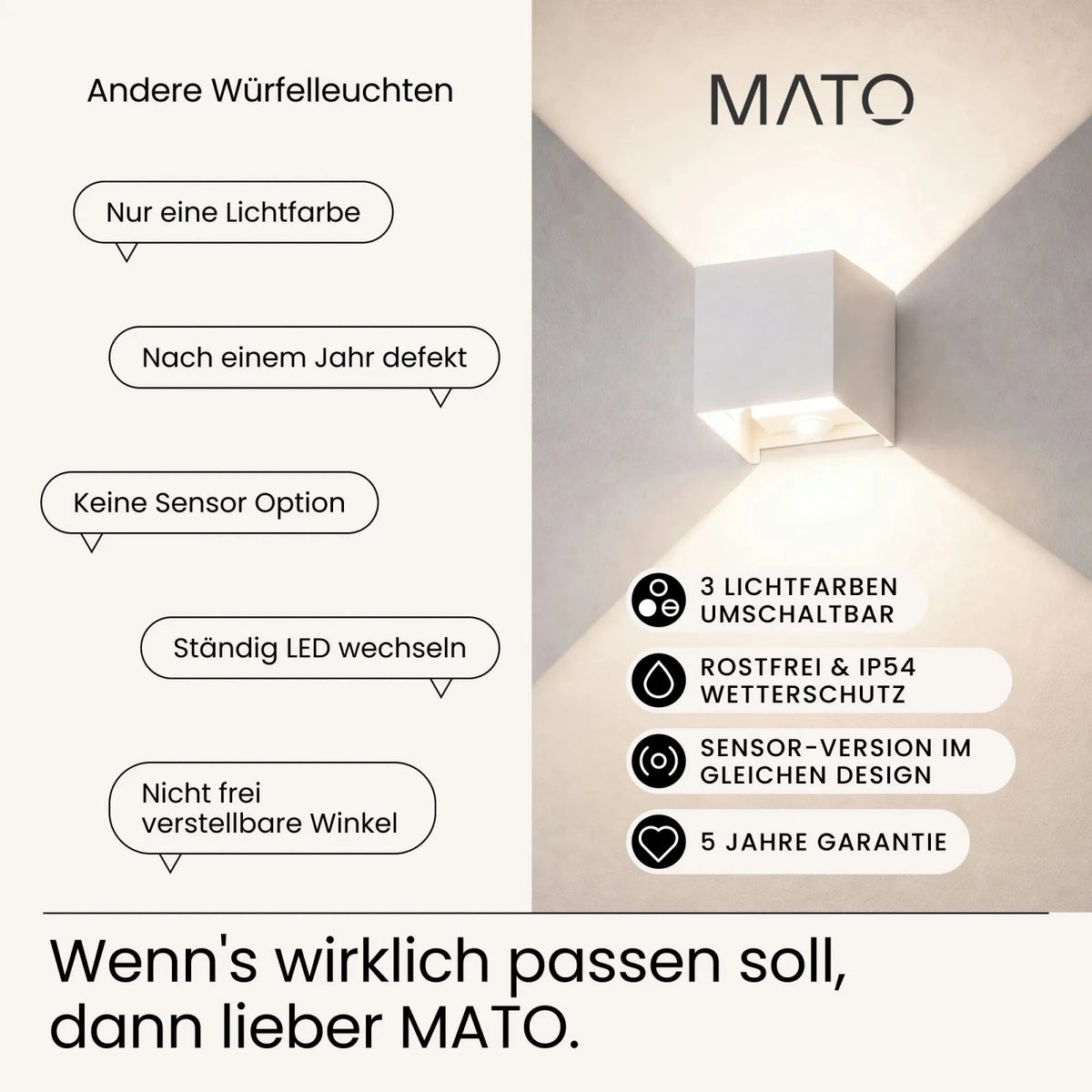 Wandleuchte LUMA-S - MATO