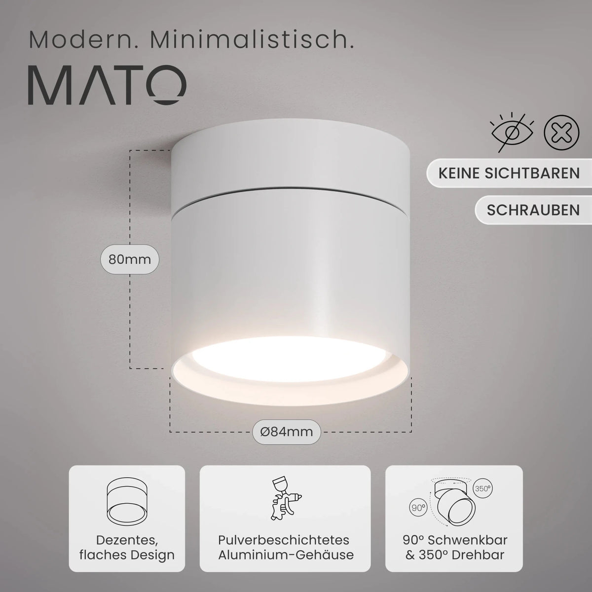 Aufbauspot VARA, GX53 - MATO
