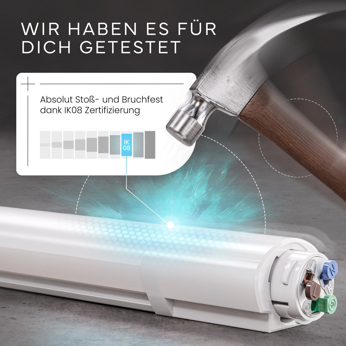 LED Feuchtraumleuchte SLIM, 150cm - MATO