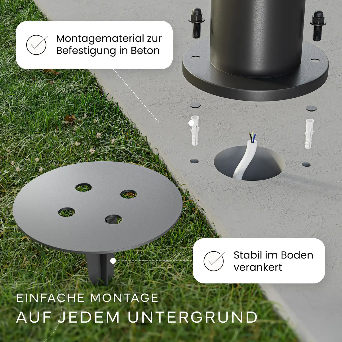 Wegeleuchte PAVO mit Sensor - MATO