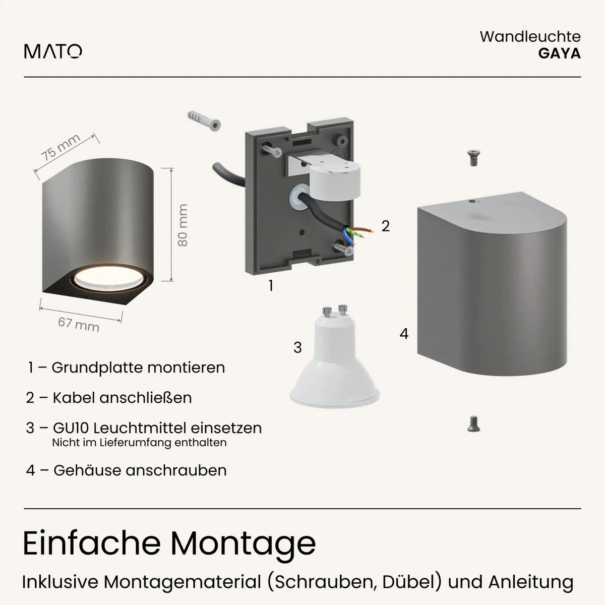 Wandleuchte VAYA - MATO