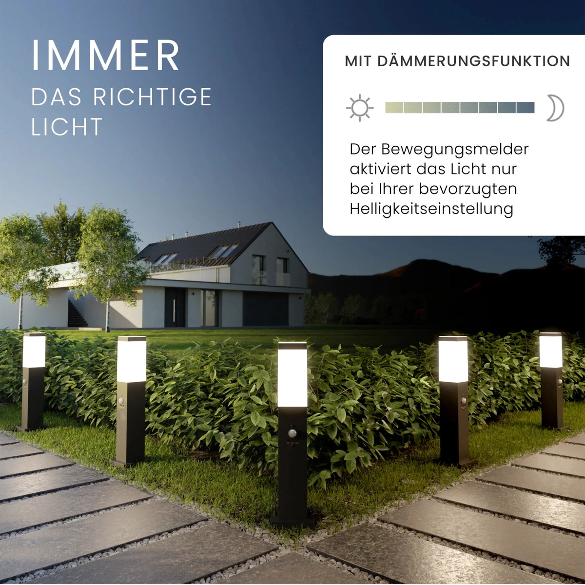 Wegeleuchte TAVO mit Sensor - MATO