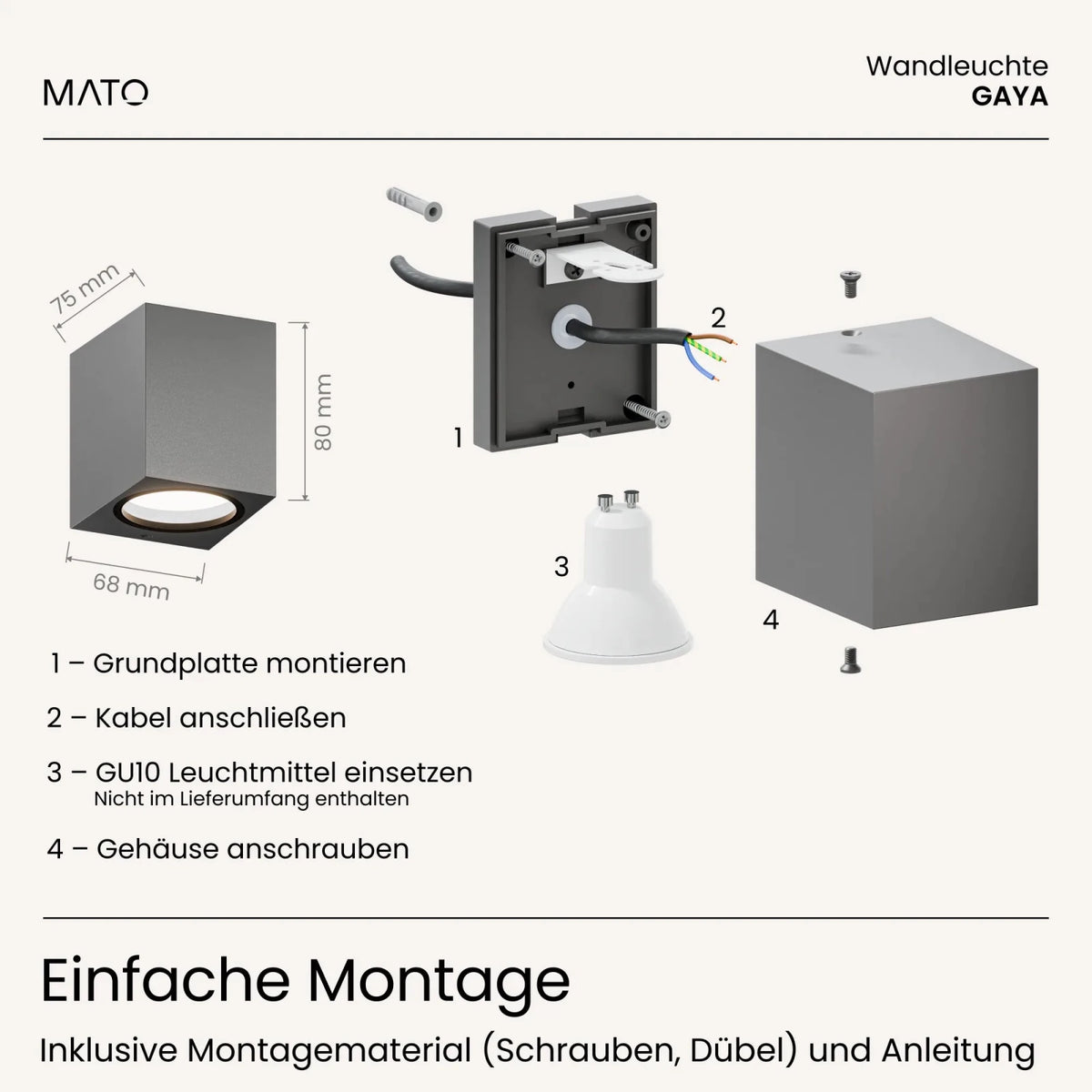 Wandleuchte GAYA - MATO