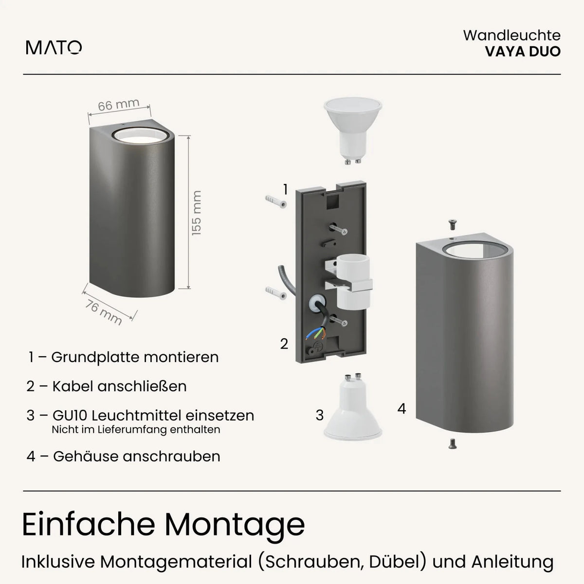 Wandleuchte VAYA DUO - MATO