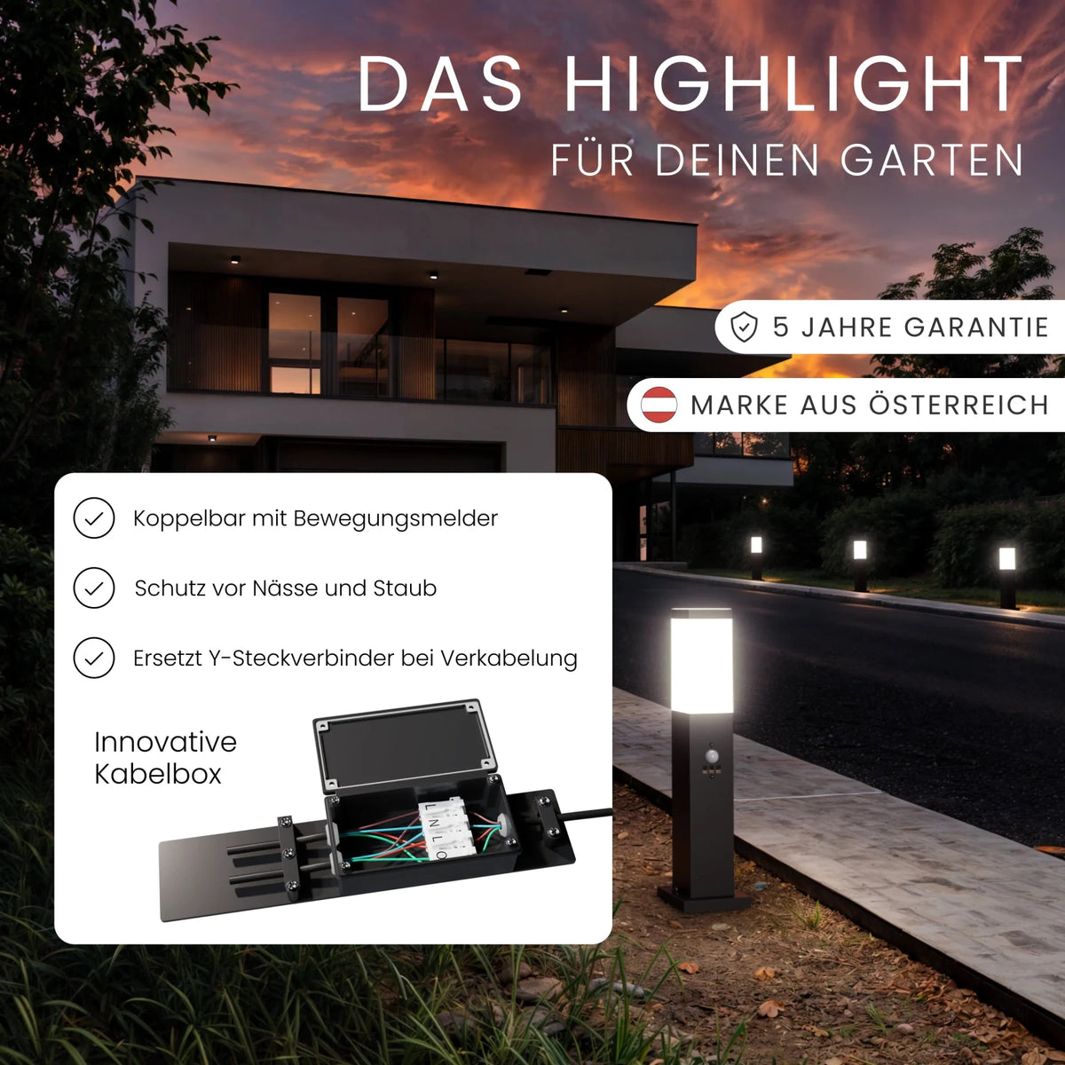 Wegeleuchte TAVO mit Sensor - MATO