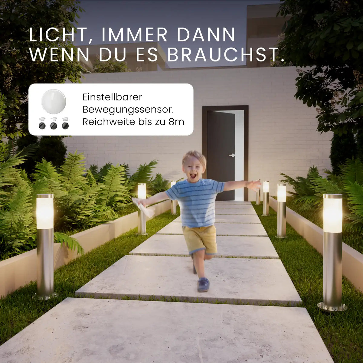 Wegeleuchte PAVO mit Sensor - MATO