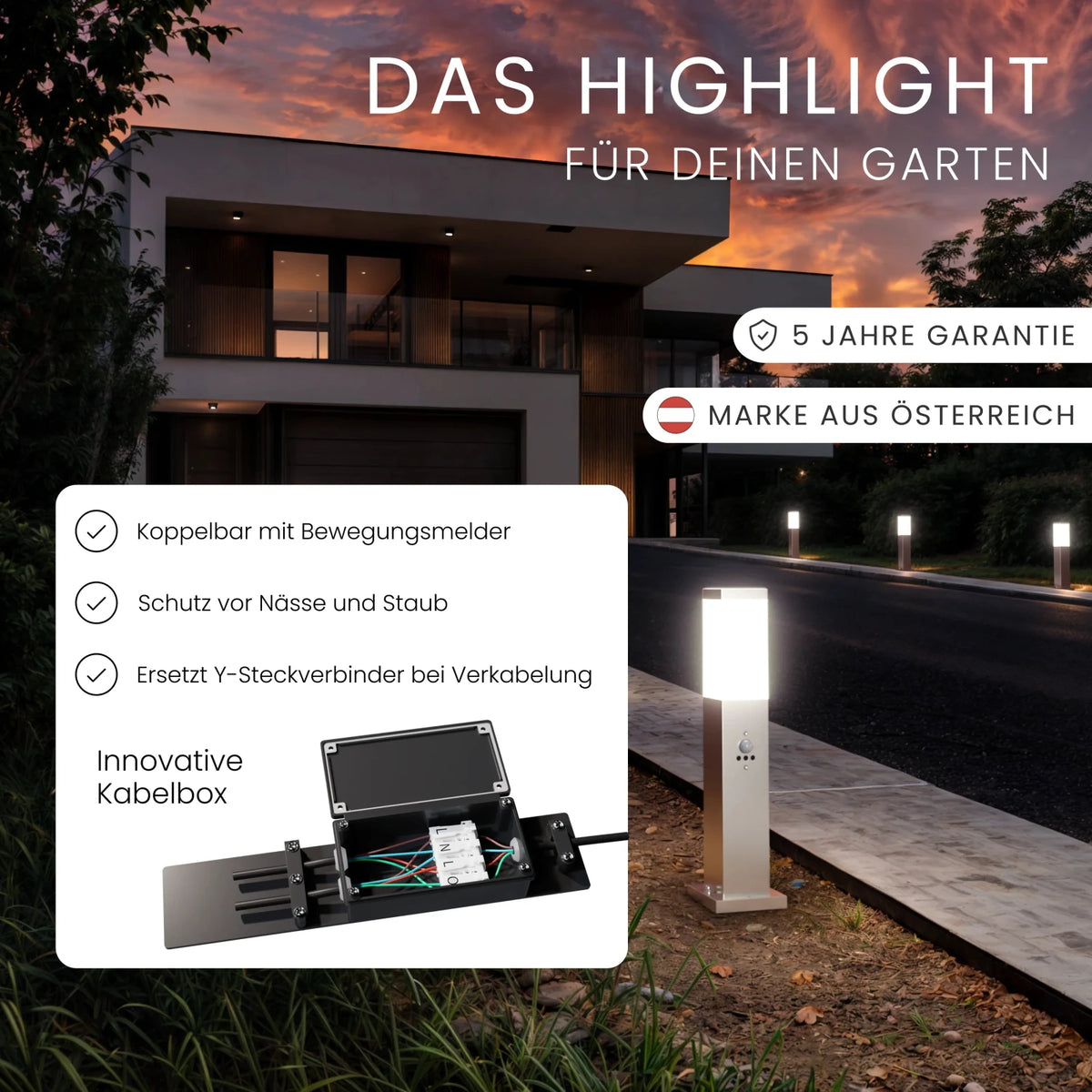 Wegeleuchte TAVO mit Sensor - MATO