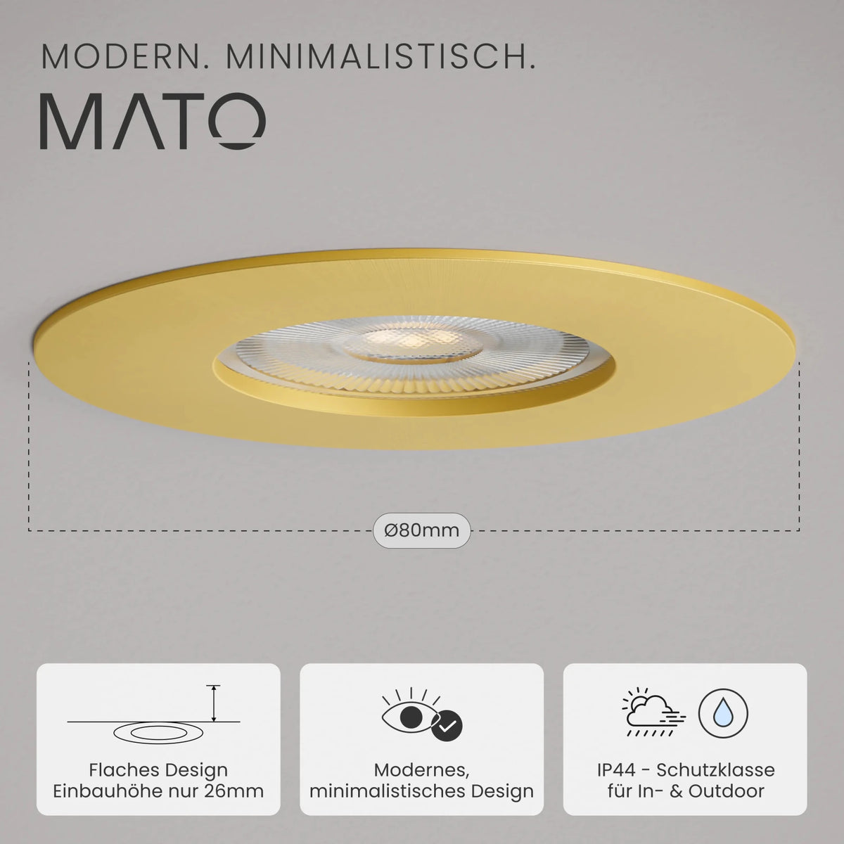 Einbaustrahler NUA, ohne Leuchtmittel - MATO