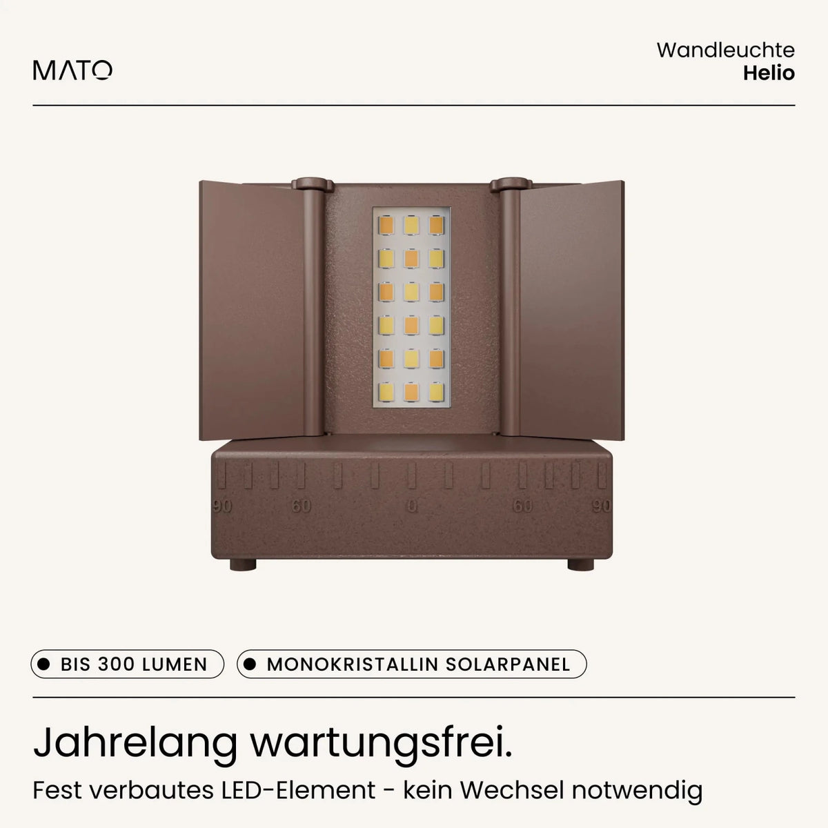 Solar Wandleuchte HELIO - MATO