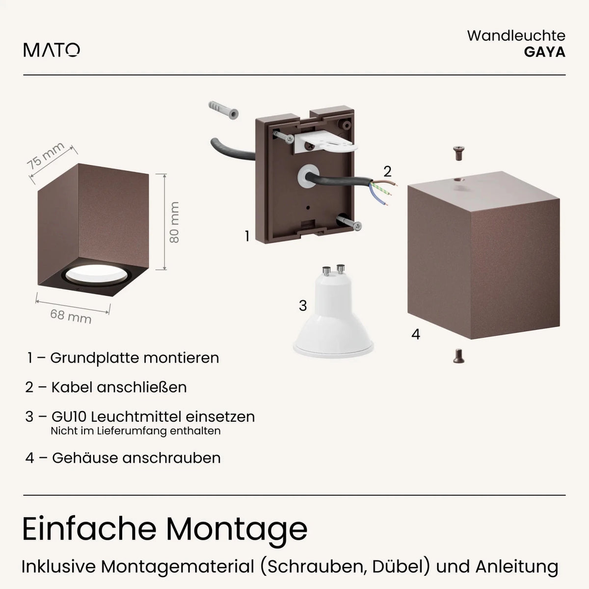 Wandleuchte GAYA - MATO