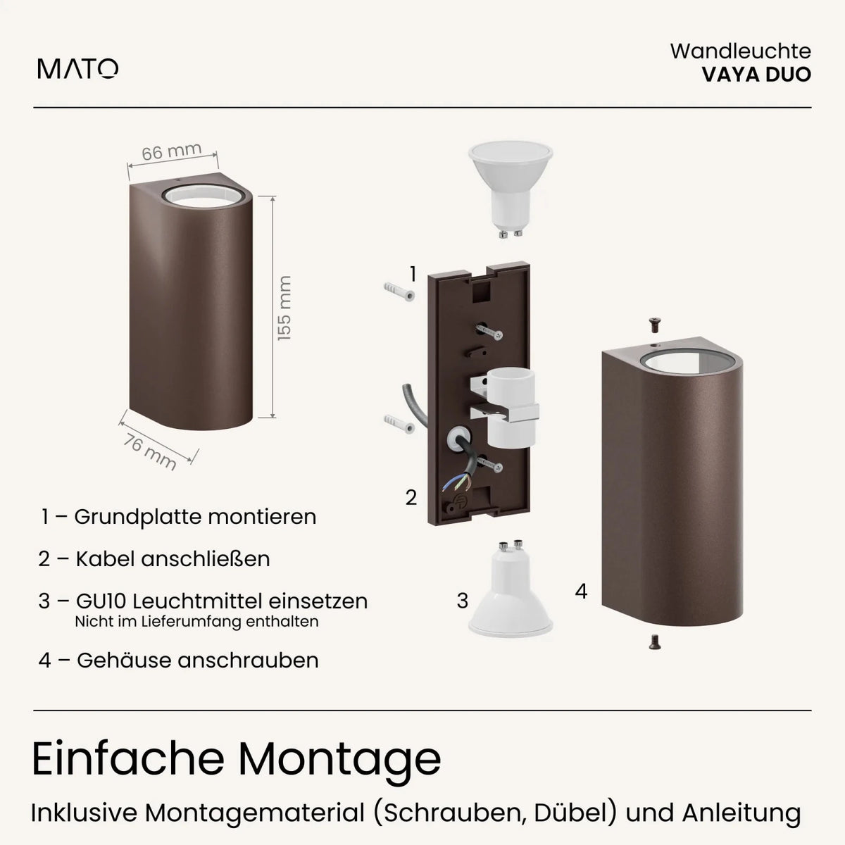 Wandleuchte VAYA DUO - MATO