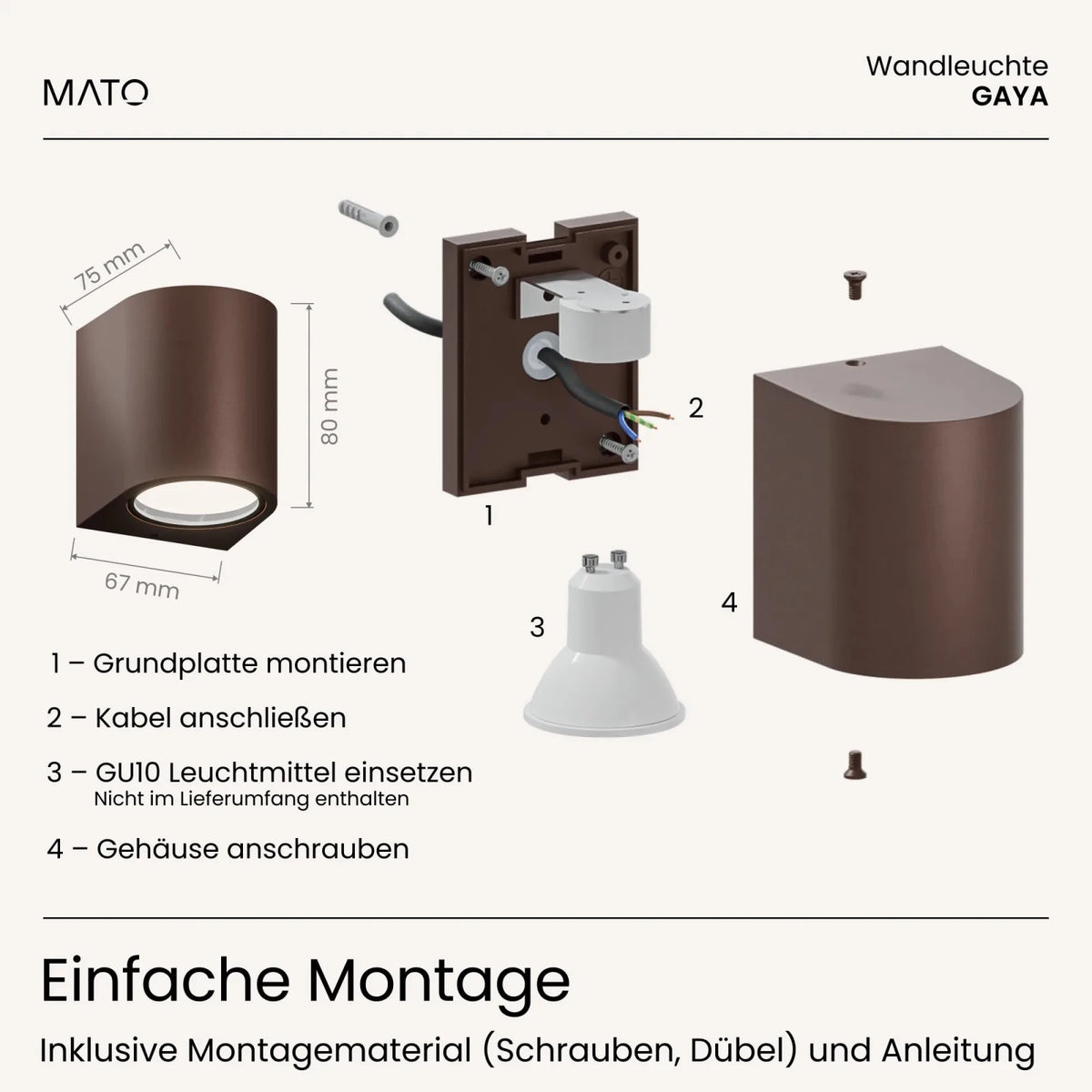 Wandleuchte VAYA - MATO