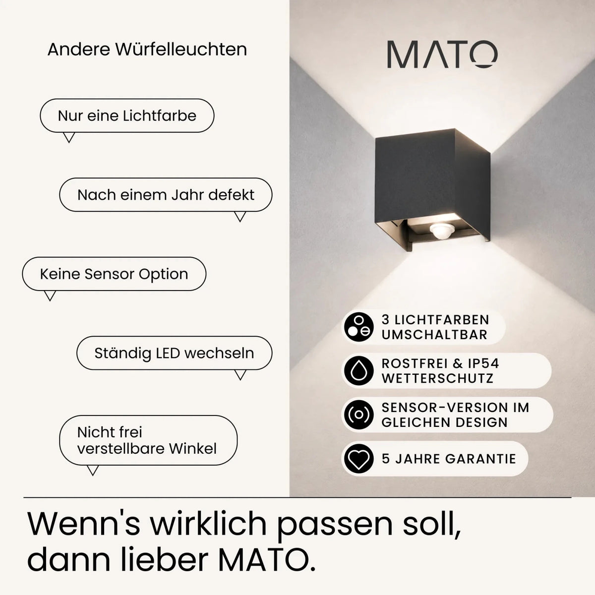 Wandleuchte LUMA-S - MATO