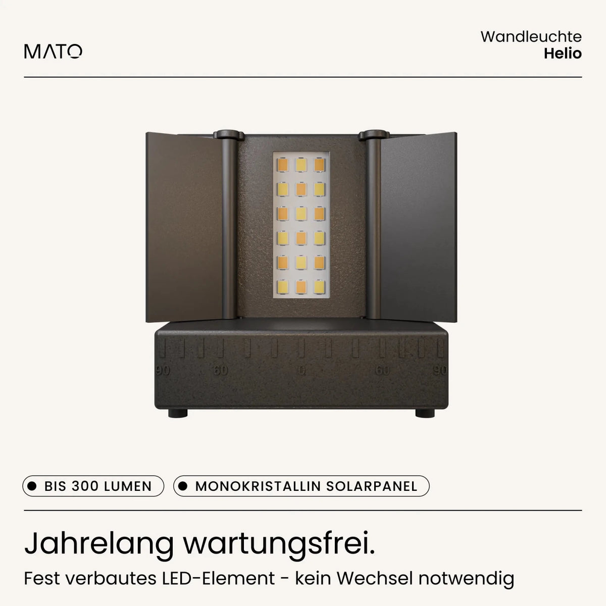 Solar Wandleuchte HELIO - MATO