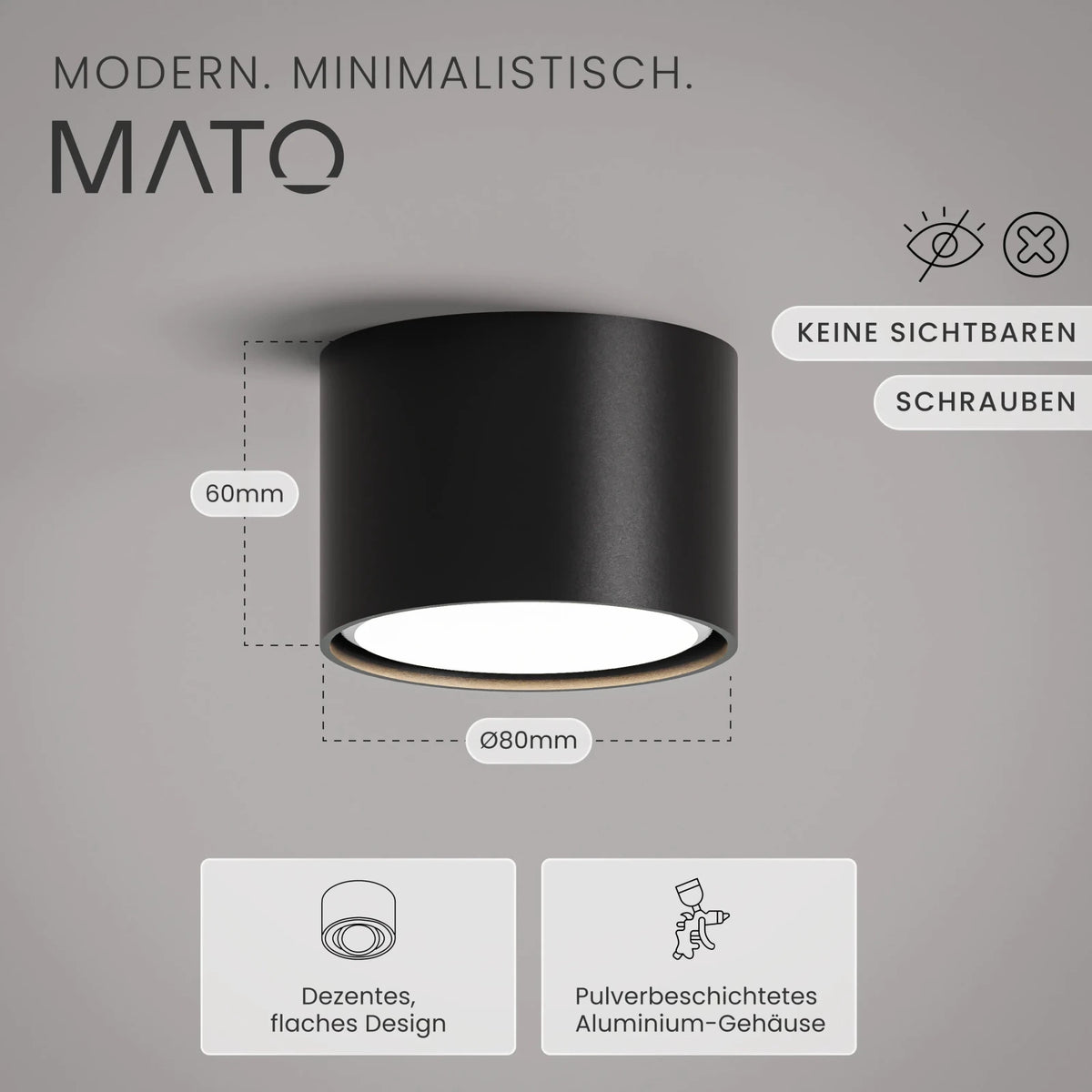 Aufbauspot EVA, GX53 - MATO