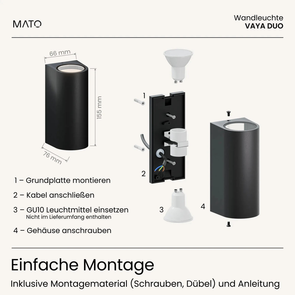 Wandleuchte VAYA DUO - MATO