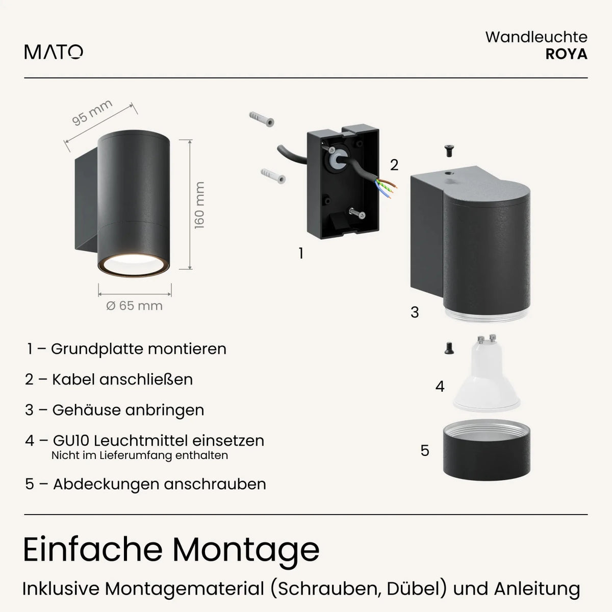 Wandleuchte ROYA - MATO