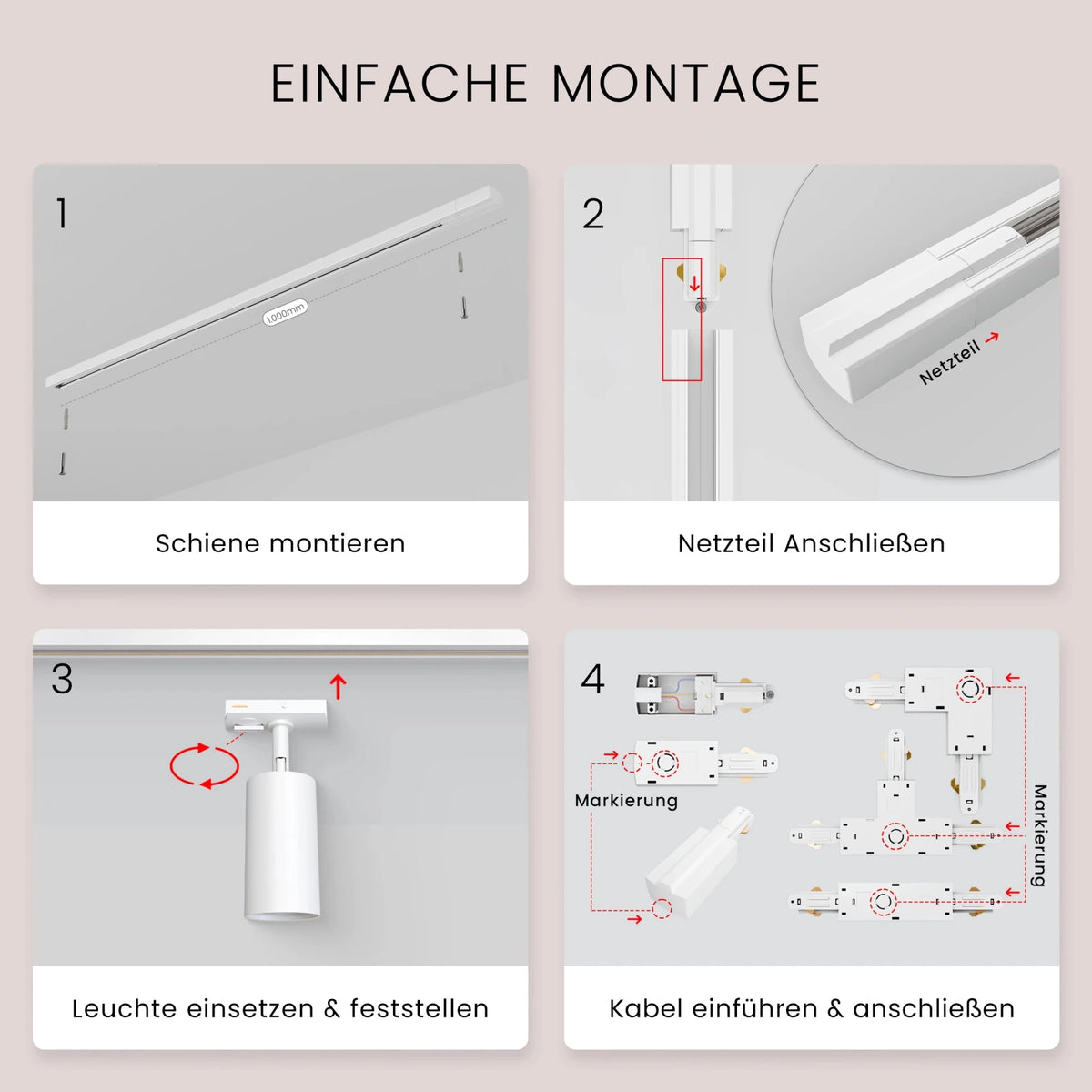 Schienensystem X - Verbinder/Einspeisung - MATO