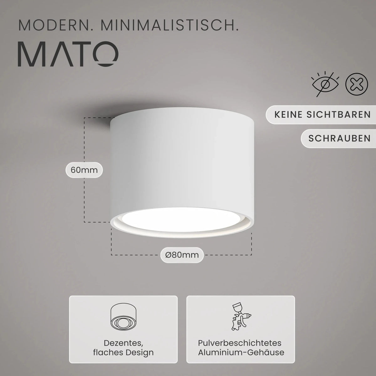 Aufbauspot EVA, GX53 - MATO