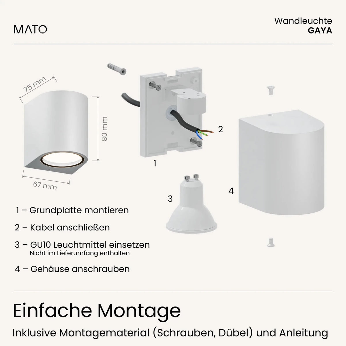Wandleuchte VAYA - MATO