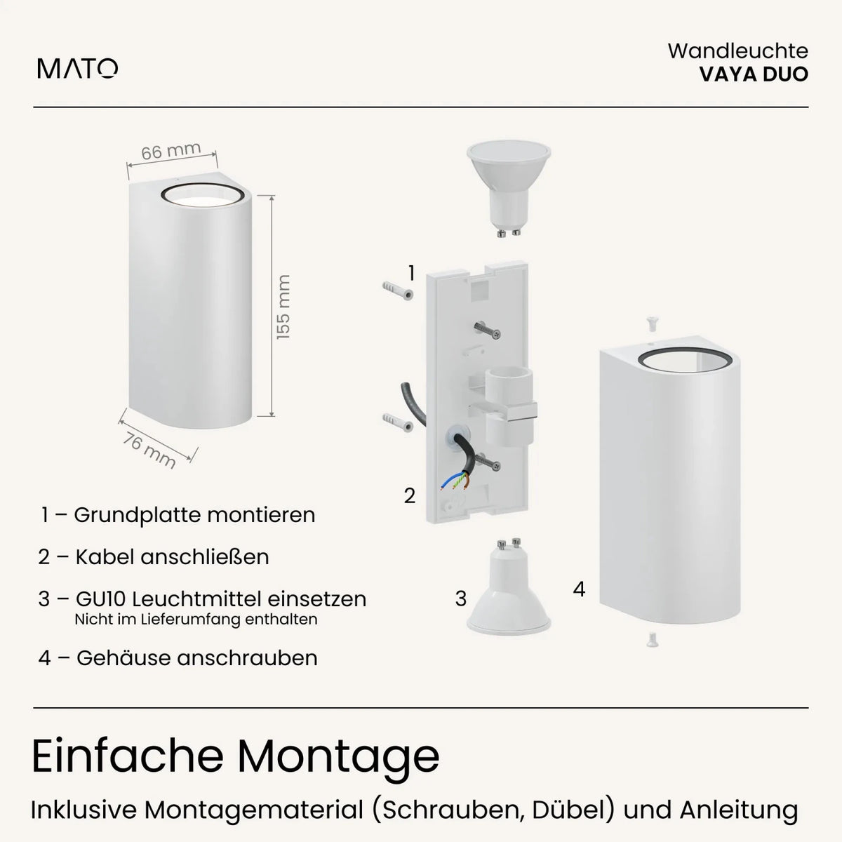 Wandleuchte VAYA DUO - MATO