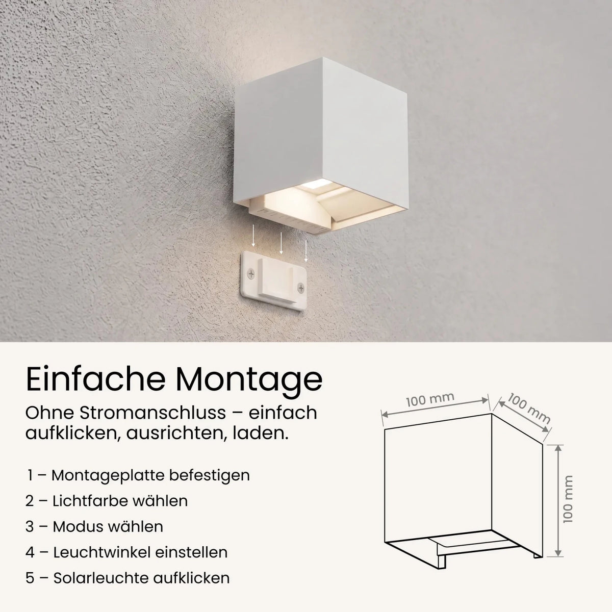 Solar Wandleuchte HELIO - MATO
