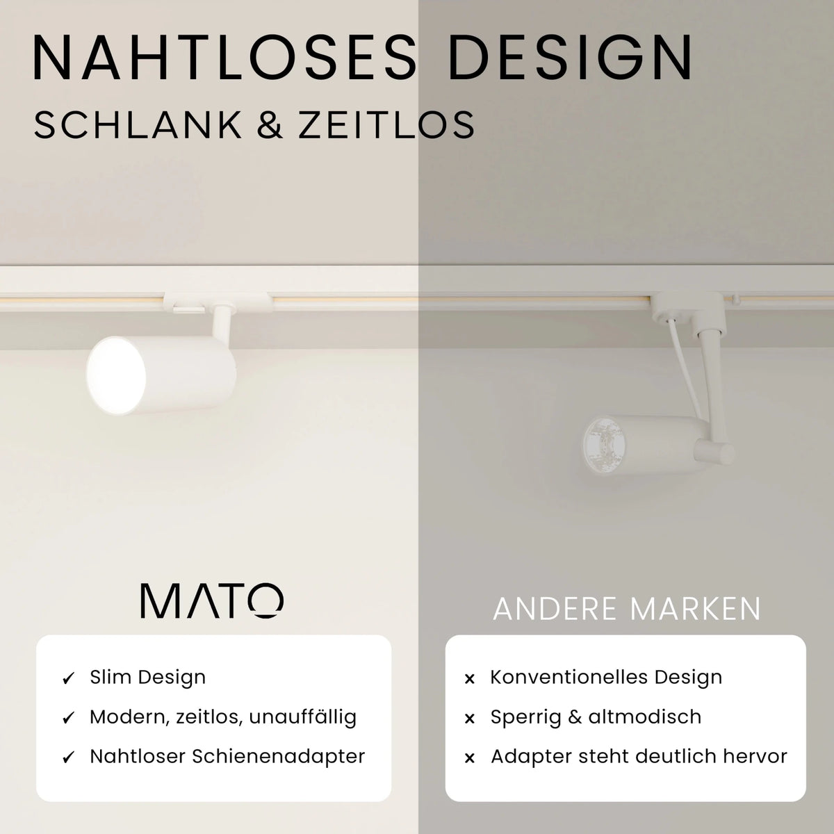 Schienensystem T - Verbinder/Einspeisung - MATO